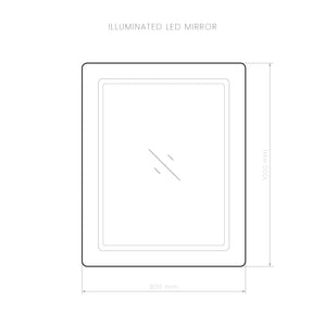 Illuminated LED mirror