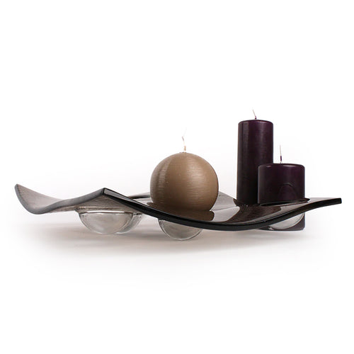Grey Bubble decorative plate
