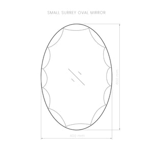 Small Surrey oval mirror