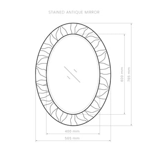 Stained antique mirror