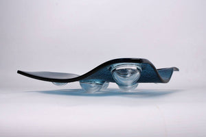 Blue Bubble decorative plate - AM studio glass design shop