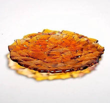 Amber decorative plate - AM studio glass design shop
